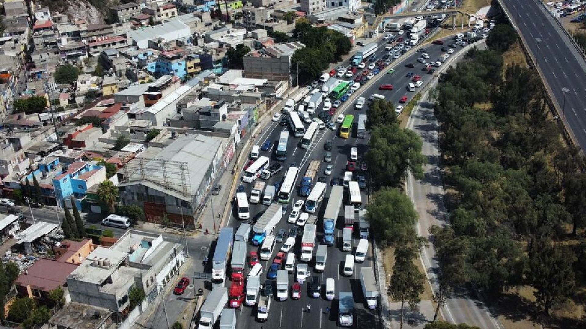 Bloqueo de Transportistas. Foto: Cuartoscuro